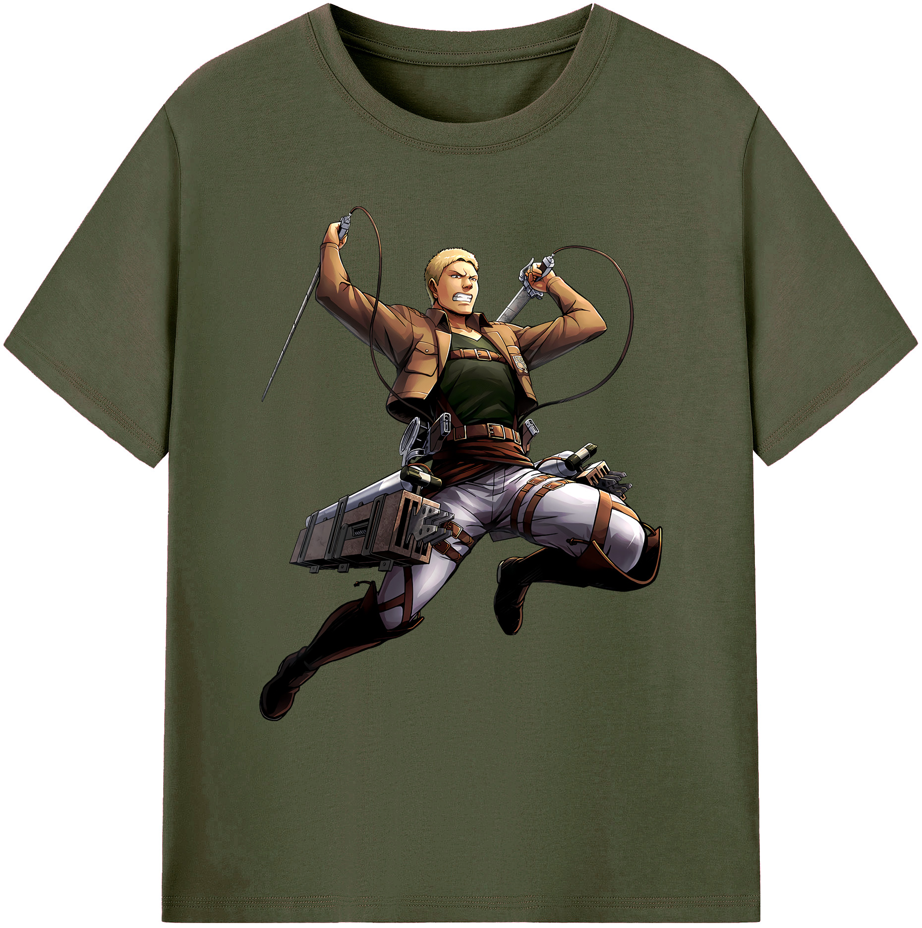 （画像用） 進撃の巨人 ライナー・ブラウン Attack on Titan Reiner Braun 綿100％ メンズ半袖Tシャツ｜肌触りやわらか＆通気性